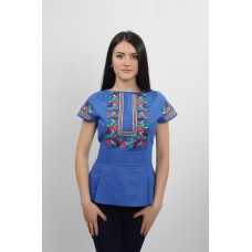Embroidered blouse "Blue Pearl"